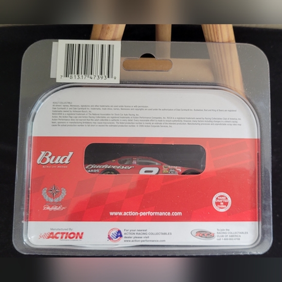 Dale Earnhardt, Jr. #8 Bud Budweiser 2006 Chevy Monte Carlo Diecast Scale 1:64 - Picture 2 of 8